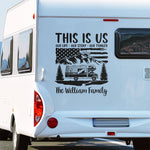 Custom Family Name RV Camping Decal - Personalized Decal