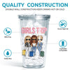 Let's Go With Us - Bestie Personalized Custom Clear Acrylic Tumbler - Summer Vacation, Gift For Best Friends, BFF, Sisters