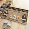 Crazy Dog Lady And Her Grumpy Old Man - Dog & Cat Personalized Custom Decorative Mat - Gift For Pet Lovers, Pet Owners