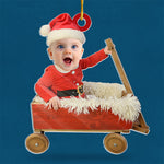 Custom Photo Baby Santa Christmas Keepsake - Personalized Ornament