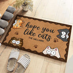 Custom Hope You Like Cats Housewarming Decor - Personalized Doormat