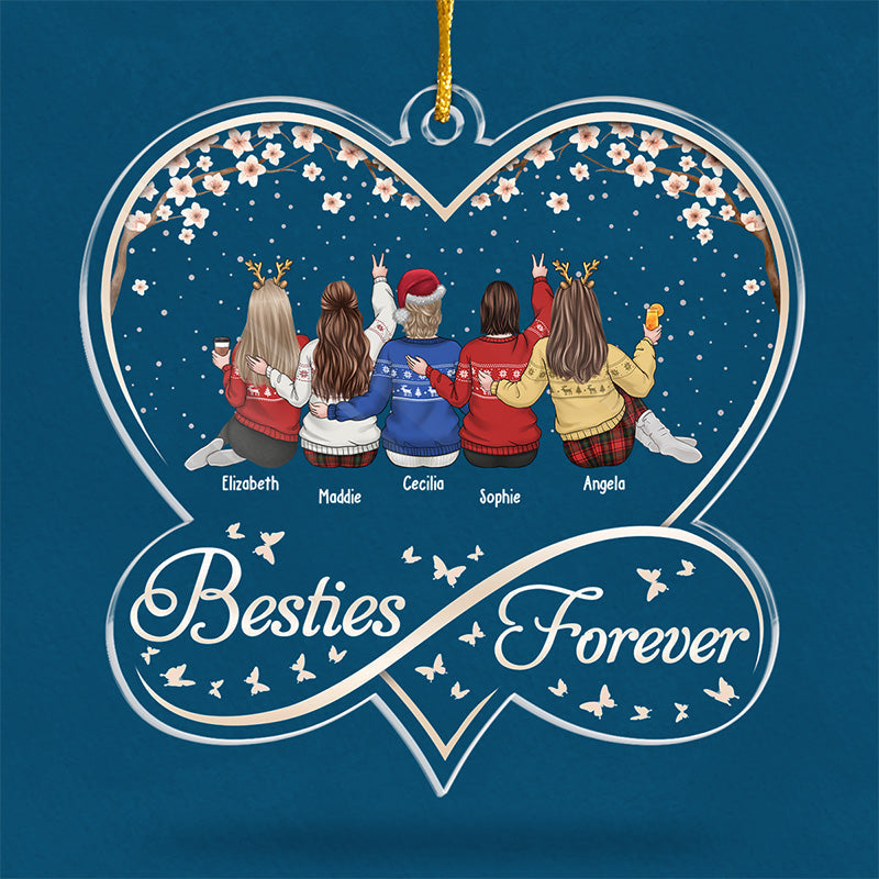 Custom Name Best Friend Christmas Gifts for Women - Personalized Ornament