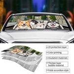 Custom Cartoon Pet Family Gifts for Pet Lovers - Personalized Auto Sunshade
