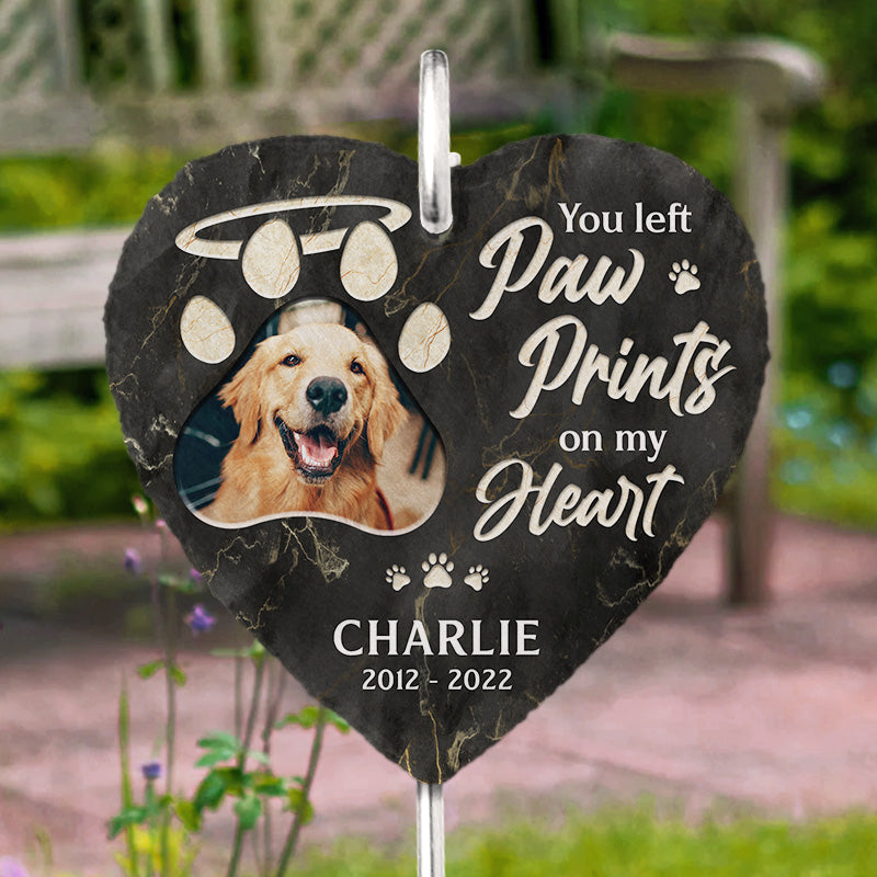 Custom Pet Photo Dog Memorial Decor - Personalized Garden Slate