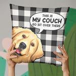 Funny Golden Retriever Couch Decor for Dog Lovers - Pillow