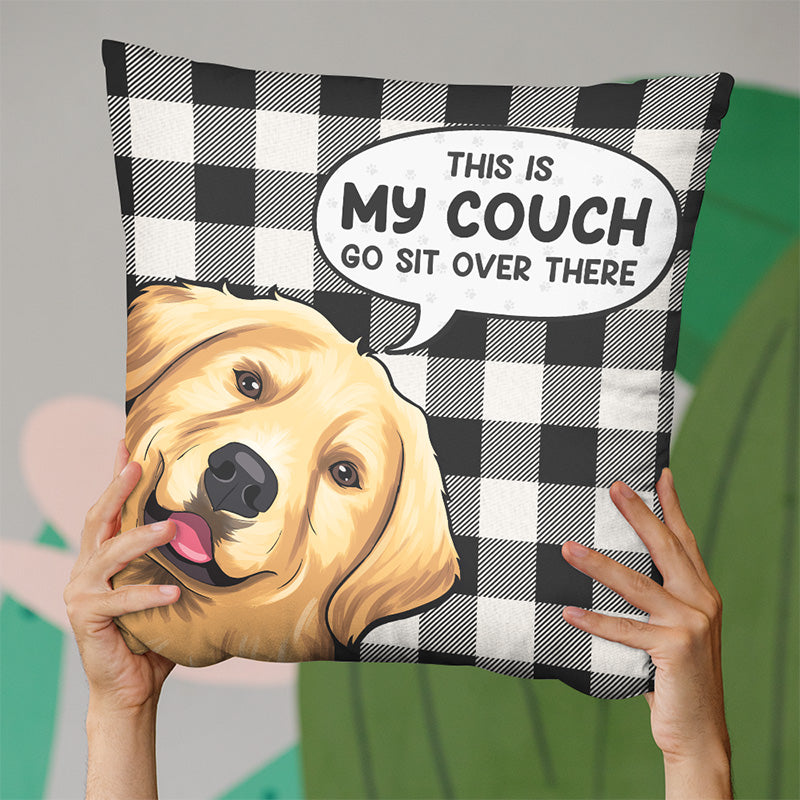 Funny Golden Retriever Couch Decor for Dog Lovers - Pillow