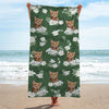 Custom Photo Beach Is Cheaper Than Therapy - Dog & Cat Personalized Custom Beach Towel - Summer Vacation Gift, Birthday Pool Party Gift For Pet Owners, Pet Lovers