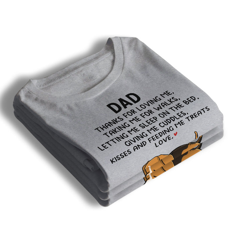 Thanks For Giving Us Cuddles And Kisses - Dog Personalized Custom Unisex T-shirt, Hoodie, Sweatshirt - Father's Day, Gift For Pet Owners, Pet Lovers