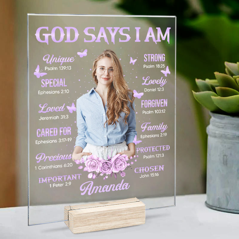 Custom Photo Christian Gifts for Women - Personalized Acrylic Plaque