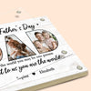 Custom Photo To Us You're The World - Family Personalized Custom Acrylic Magnetic Photo Frame - Father's Day, Birthday Gift For Dad