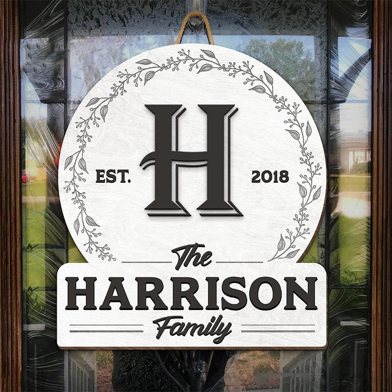 Custom Family Name Housewarming Gifts - Personalized Wood Sign