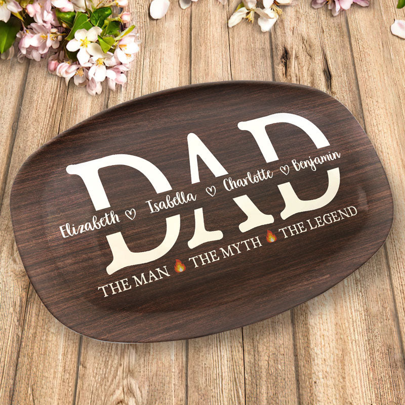 Custom Name Dad Gifts for Fathers - Personalized Platter