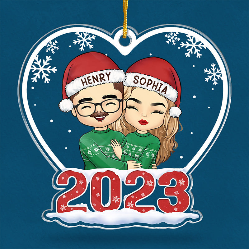Custom Name Christmas Gifts for Couples - Personalized Ornament