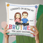 Custom Name Funny Brother Gifts - Personalized Pillow