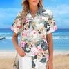 Custom Photo Summer Time White & Pink Style - Dog & Cat Personalized Custom Unisex Tropical Hawaiian Aloha Shirt - Summer Vacation Gift, Gift For Pet Owners, Pet Lovers