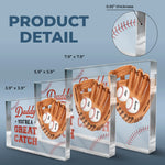 Custom Name Baseball Gifts for Dad - Personalized Shaped Acrylic Plaque