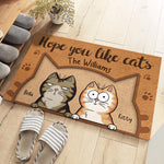 Custom Hope You Like Cats Housewarming Decor - Personalized Doormat