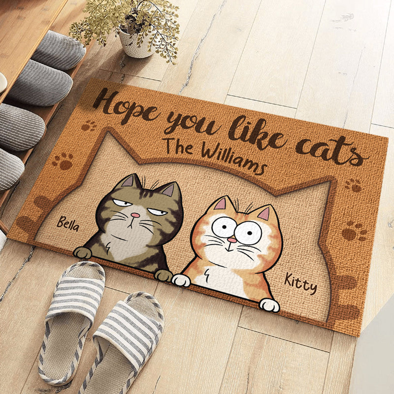 Keep Calm And Love Cats - Cat Personalized Custom Decorative Mat - Gift For Pet Owners, Pet Lovers