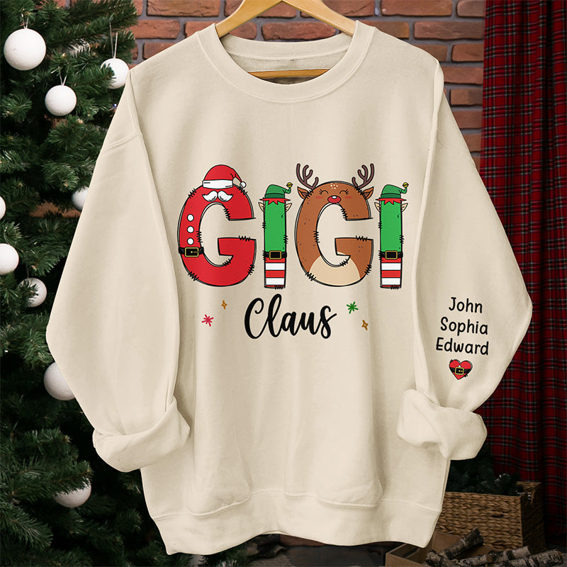 Custom Name Christmas Santa Claus Gifts for Families - Personalized Sweater