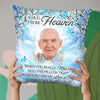 Custom Photo A Hug From Heaven - Memorial Personalized Custom Pillow - Sympathy Gift For Family Members