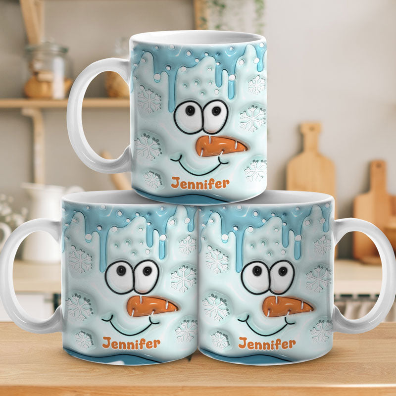 Hello December - Family Personalized Custom 3D Inflated Effect Printed Mug - Christmas Gift For Family Members