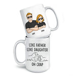 Custom Funny Father Daughter Gifts - Personalized Mugs