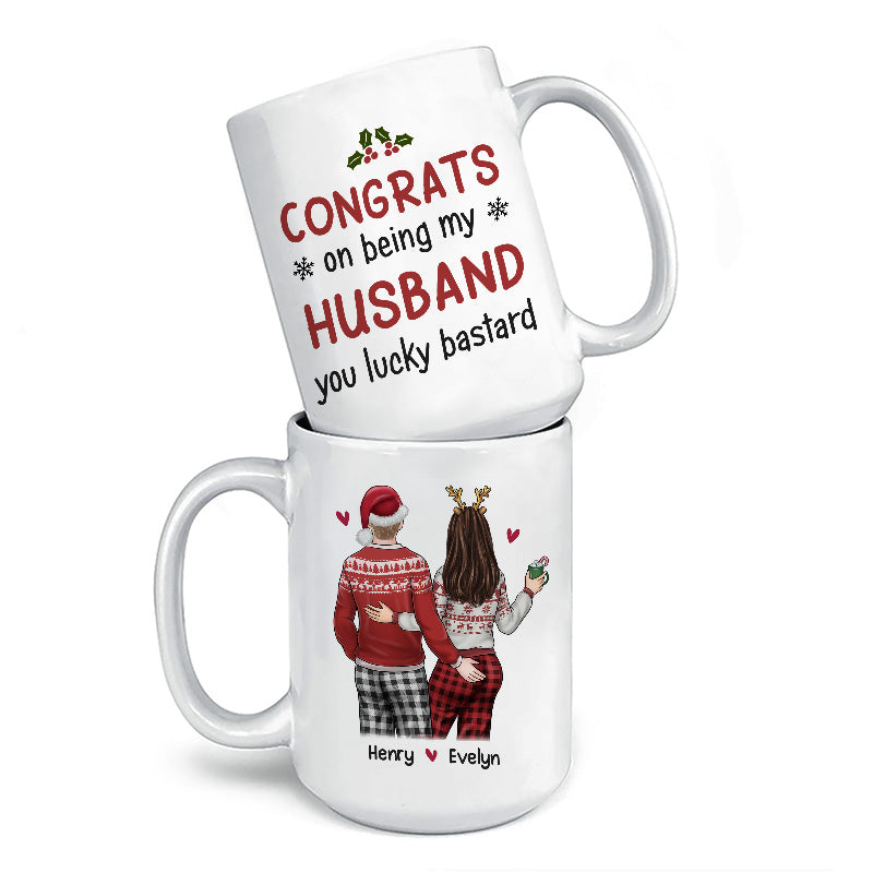 Custom Name Funny Christmas Gifts for Husband - Personalized Mugs