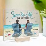 Custom Name Beach Couple Gifts - Personalized Acrylic Plaque