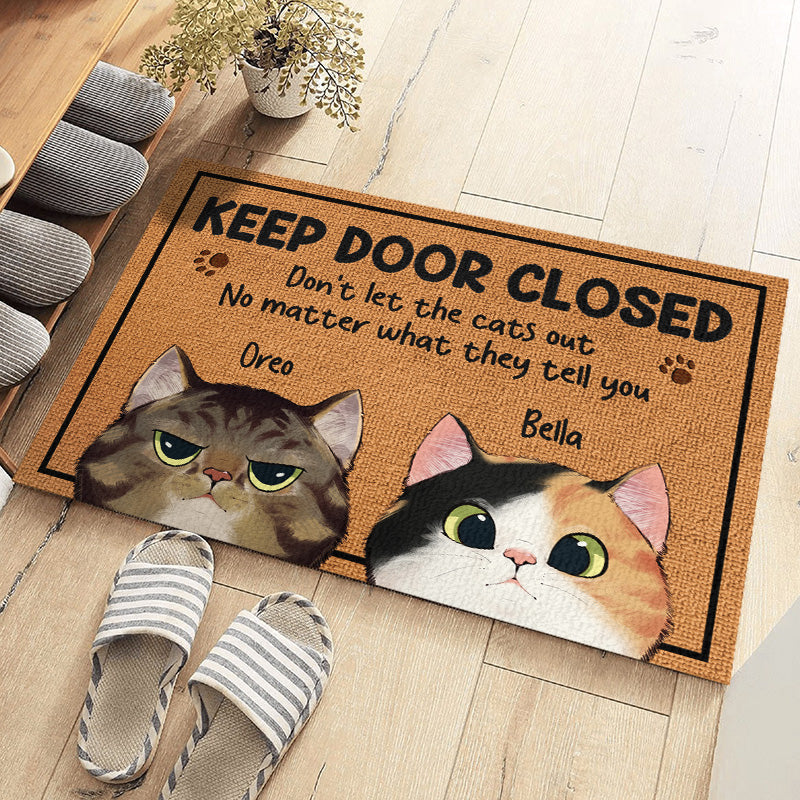 Custom Name Funny Cat Lover Gifts - Personalized Doormat