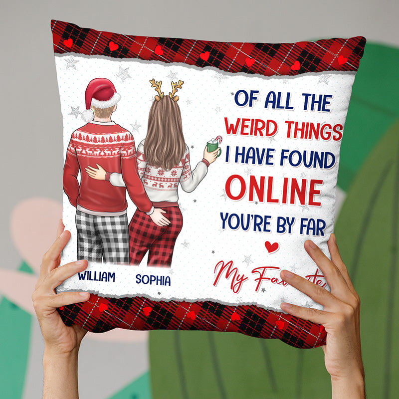 Custom Name Christmas Gifts for Couples - Personalized Pillow