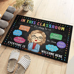Custom Name Classroom Welcome Gifts for Teachers - Personalized Doormat