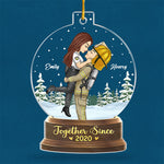 Custom Name Firefighter Couple Christmas Gifts - Personalized Ornament