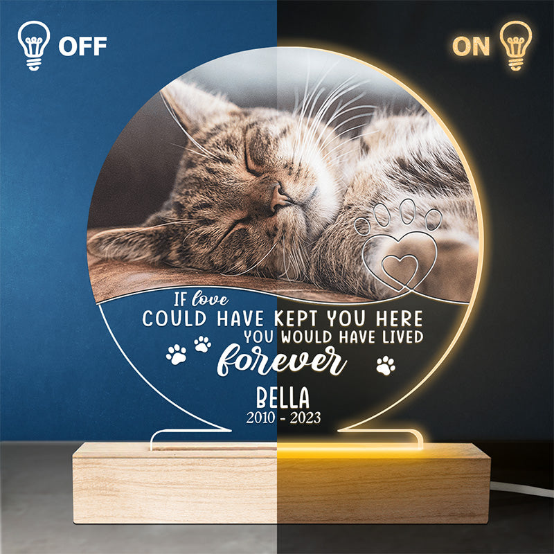 Custom Cat Memorial Gifts for Pet Lovers - Personalized 3D LED Light