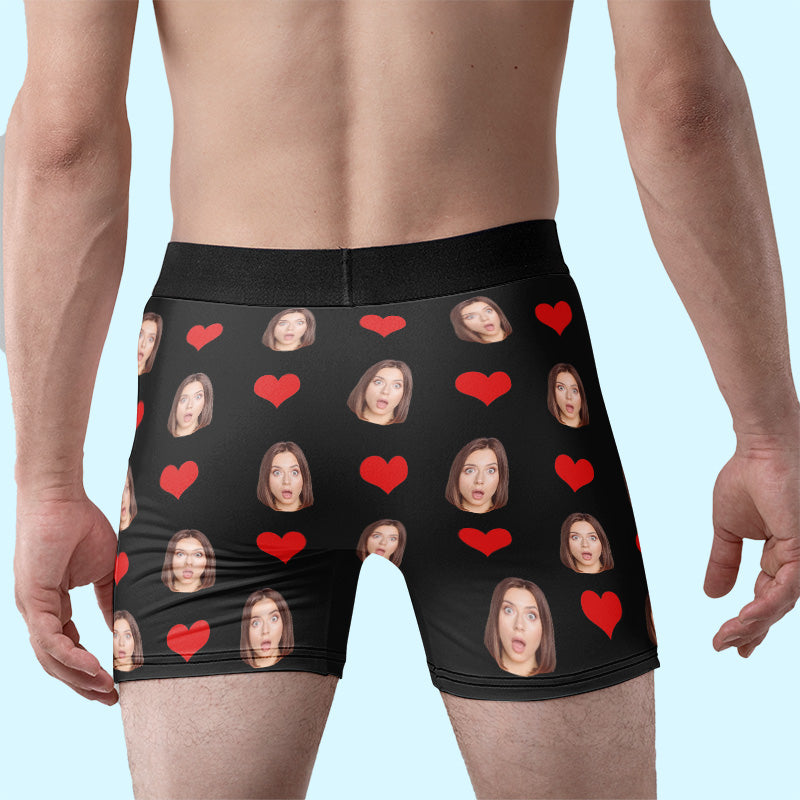 Custom Photo Cheeky Love Gifts for Him - Personalized Boxer Briefs