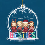 Custom Name Christmas Bestie Gifts for Women - Personalized Ornament