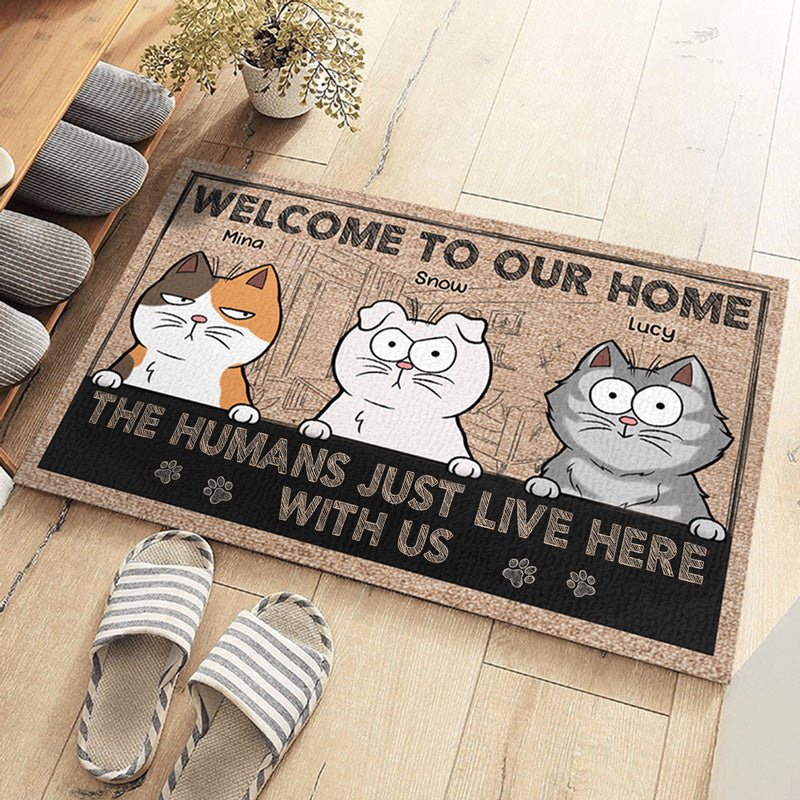 Welcome To The Cat House - Cat Personalized Custom Decorative Mat - Gift For Pet Owners, Pet Lovers