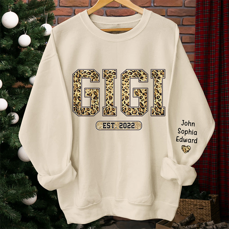 Custom Leopard Print Name Gifts - Personalized Sweater