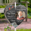 Custom Photo Not A Day Goes By That You're Not Missed - Memorial Personalized Custom Heart Shaped Memorial Garden Slate & Hook - Sympathy Gift For Family Members