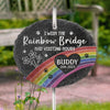 A Piece Of My Heart - Memorial Personalized Memorial Garden Slate & Hook - Sympathy Gift For Pet Owners, Pet Lovers