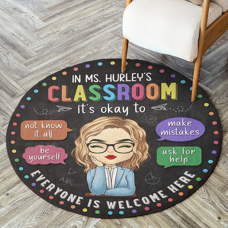 Custom Name Classroom Gifts for Teachers - Personalized Shaped Doormat