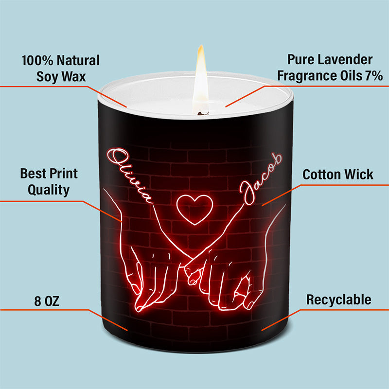 You're The Best Right Swipe - Couple Personalized Custom Smokeless Scented Candle - Gift For Husband Wife, Anniversary