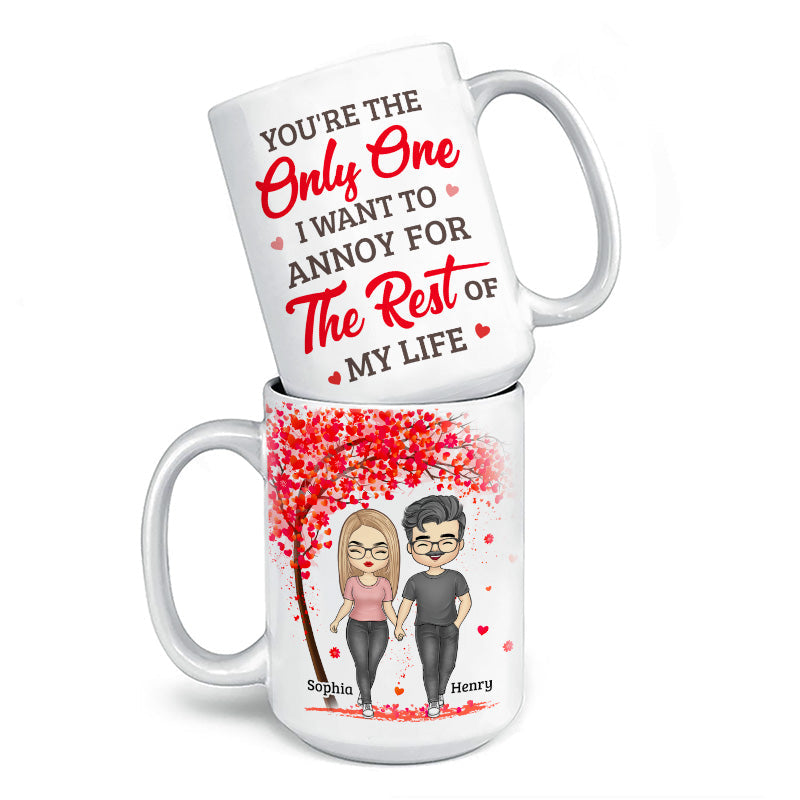 I Just Want To Hold Your Hand Forever - Couple Personalized Custom Mug - Gift For Husband Wife, Anniversary