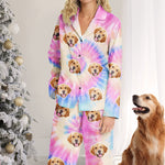 Custom Pet Photo Tie Dye Dog Gifts for Dog Lovers - Personalized Pajamas