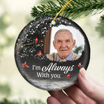 Custom Photo Memorial Cardinal Gifts - Personalized Ceramic Ornament