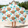 Custom Photo Happiness Comes In Waves - Family Personalized Custom Kid Hooded Beach Towel - Gift For Kids, Family Members