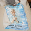 Custom Photo A Piece Of My Heart Lives In Heaven - Memorial Personalized Custom Blanket - Christmas Gift, Sympathy Gift For Family Members