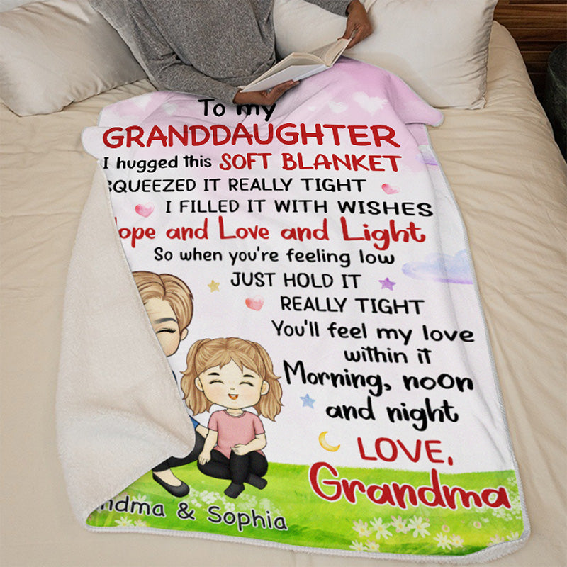 Custom Name Grandma and Grandson Gifts - Personalized Blanket