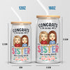 Congrats On Being My Bestie You Lucky Bitch - Bestie Personalized Custom Glass Cup, Iced Coffee Cup - Gift For Best Friends, BFF, Sisters