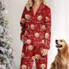 Custom Photo Cat Rules The World - Dog & Cat Personalized Custom Face Photo Pajamas - Christmas Gift For Pet Owners, Pet Lovers