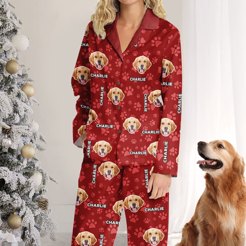 Custom Photo Cat Rules The World - Dog & Cat Personalized Custom Face Photo Pajamas - Christmas Gift For Pet Owners, Pet Lovers